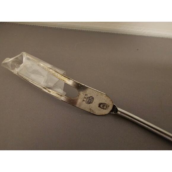 Vintage Ekco Chrome 2-Prong Serving Fork w/Wood Handle - 12-1/2” Length - USA - Picture 9 of 9